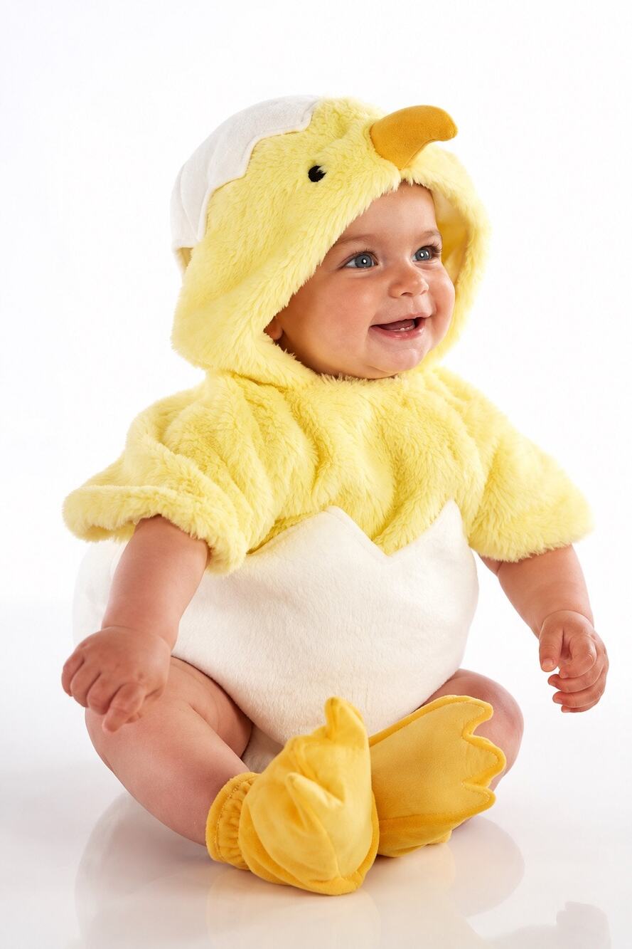 Pottery Barn Kids Baby Egg Chick Halloween Costume 0-6 Months
